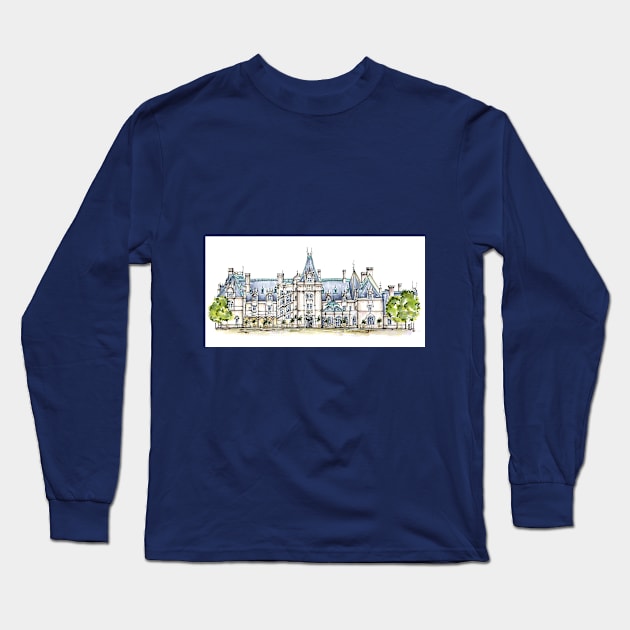 French chateau Long Sleeve T-Shirt by Cola Collet